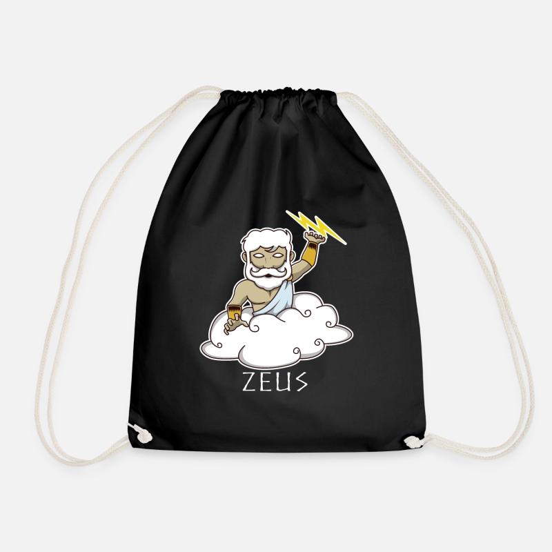 Zeus god - Drawstring Bag - black