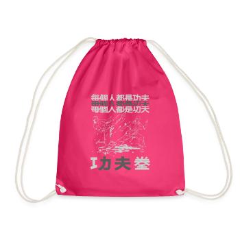 KUNG FU - Sac de sport léger - fuchsia - Devant