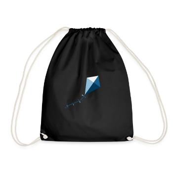 Dragon kite flying gift - Drawstring Bag - black - Front