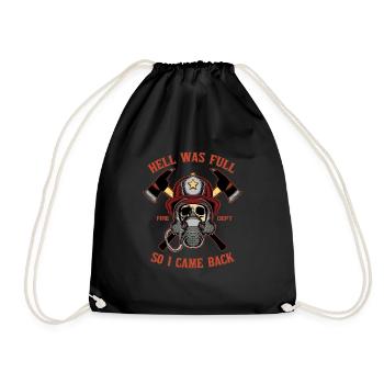 fire Department - Drawstring Bag - black - Front