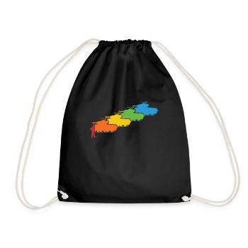 Rainbow Tiananmen Square Tank Man - Turnbeutel - Schwarz - Vorne