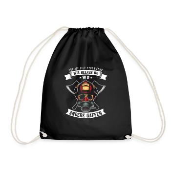 Feuerwehr - Turnbeutel - Schwarz - Vorne