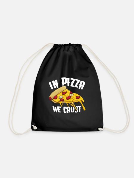 Pizza - Turnbeutel - Schwarz