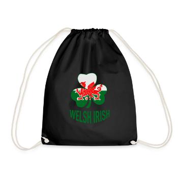 Wales Ireland - Drawstring Bag - black - Front