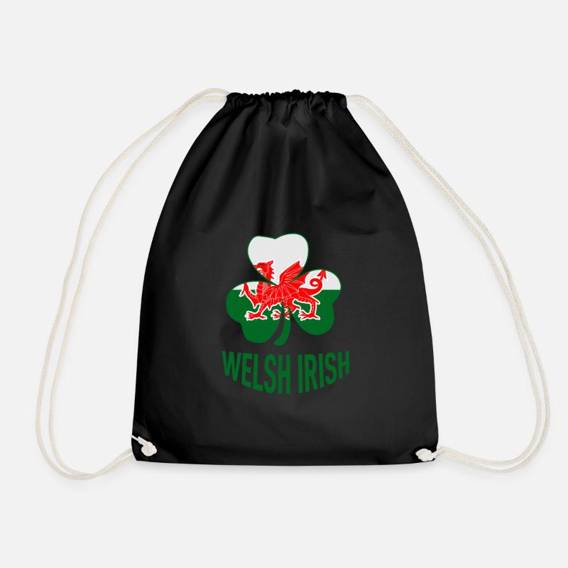 Wales Ireland - Drawstring Bag - black