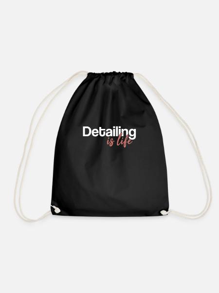 Detailing Is Life | Car Detailing, Car Detailer - Drawstring Bag - black