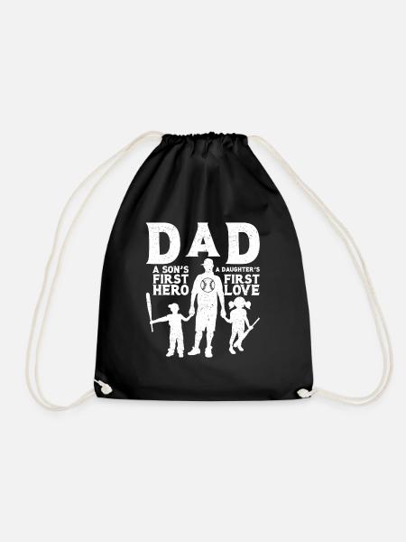 Dad is sons first Hero and a daughters first Love - Turnbeutel - Schwarz