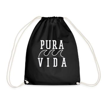 Costa Rica Tropical Beach - Drawstring Bag - black - Front