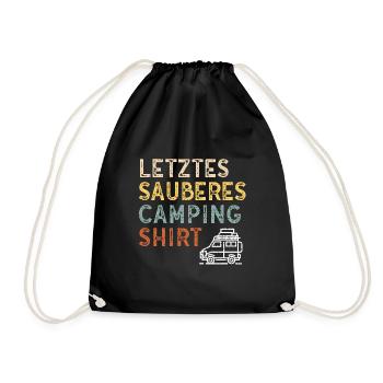 Dernière chemise de camping propre pour les campeurs - Sac de sport léger - noir - Devant
