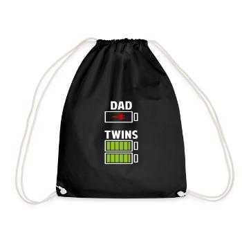 Père des jumeaux pour le meilleur papa - Sac de sport léger - noir - Devant