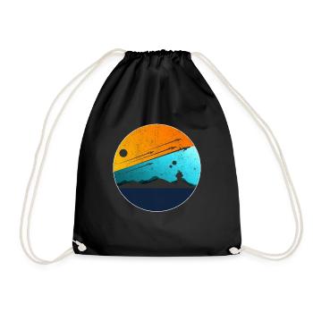Space View Shuttle Pilot Science Fiction - Drawstring Bag - black - Front