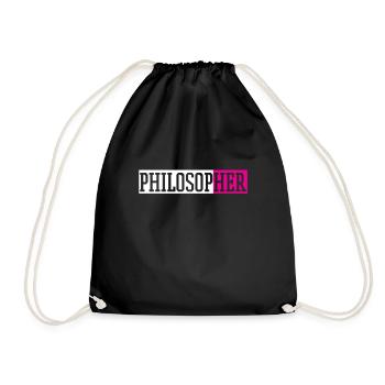 Philosoph Philosophie Lehrer - Turnbeutel - Schwarz - Vorne
