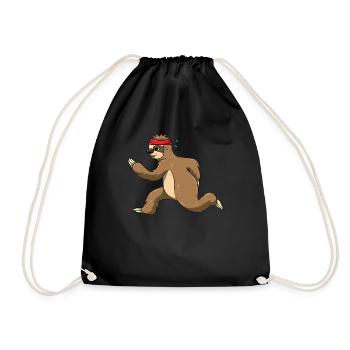 Drôle de paresseux Jogging Jogging Cadeau - Sac de sport léger - noir - Devant
