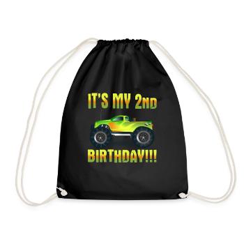 2ème anniversaire - Sac de sport léger - noir - Devant