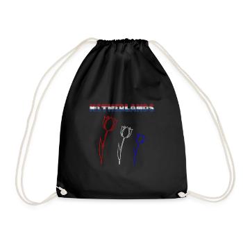 Netherlands tulips - Drawstring Bag - black - Front