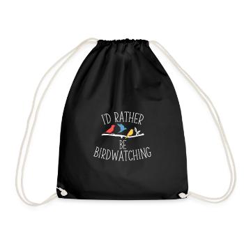 Je préférerais être ornithologue ornithologue maintenant - Sac de sport léger - noir - Devant