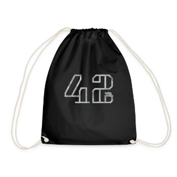 42 with mouse, gift, nerd, computer freaks - Drawstring Bag - black - Front