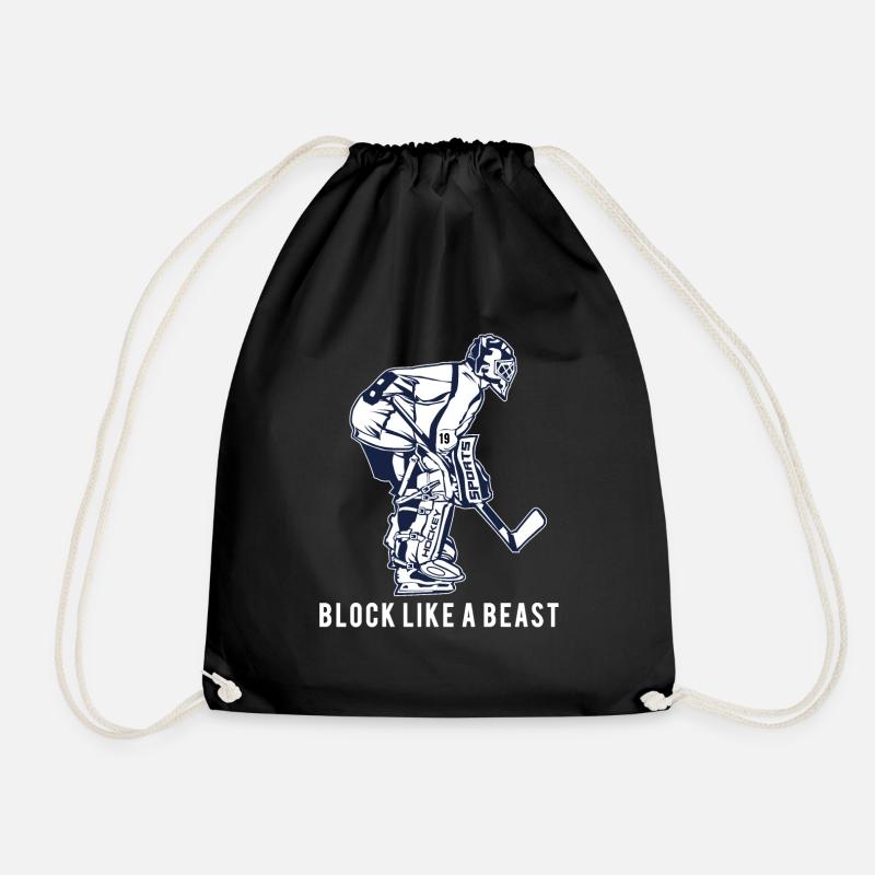 Ice hockey - Drawstring Bag - black