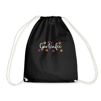 Garten Gärtnerin Geschenkidee - Turnbeutel - Schwarz - Vorne