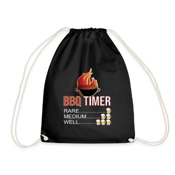 BBQ BBQ Grill - Drawstring Bag - black - Front