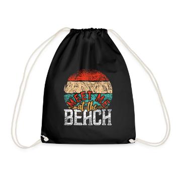 Strand - Turnbeutel - Schwarz - Vorne