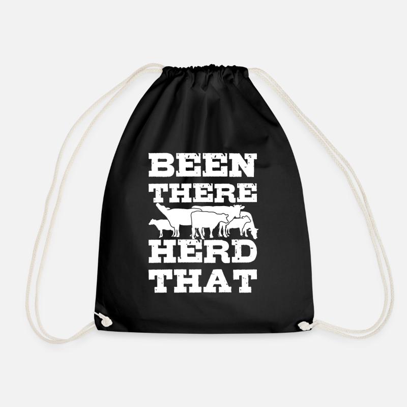 Farmer Farmer Farmer - Drawstring Bag - black