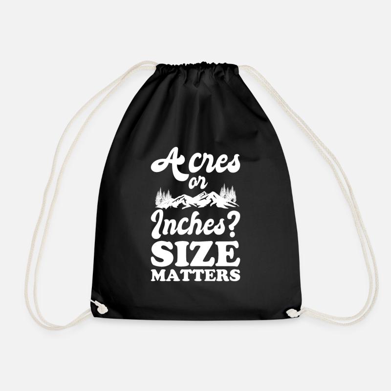 Farmer Farmer Farmer - Drawstring Bag - black