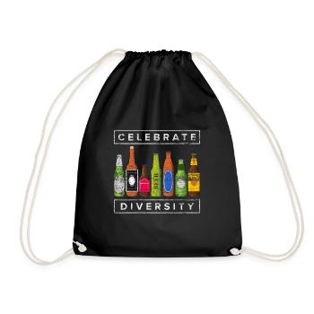 Bière bière - Sac de sport léger - noir - Devant