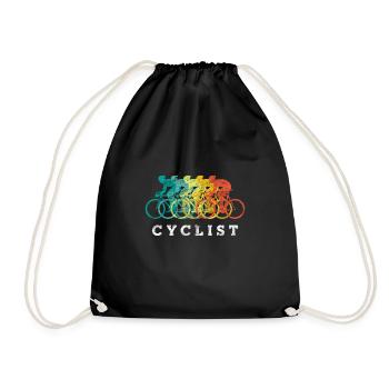 To go biking - Drawstring Bag - black - Front