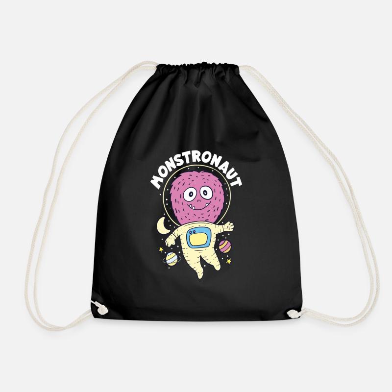 MONSTRONAUT - Drawstring Bag - black