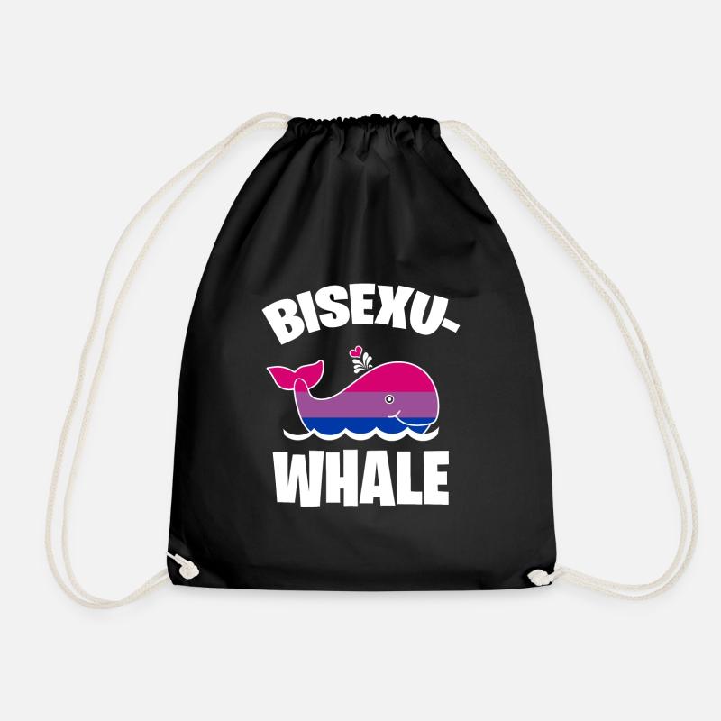 Bisexuwhale Bi Wal bisexueller Walfisch Bisexuwal - Turnbeutel - Schwarz