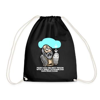 DOWNLOAD MOSES Cloud Computing IT Computer Scientist - Drawstring Bag - black - Front