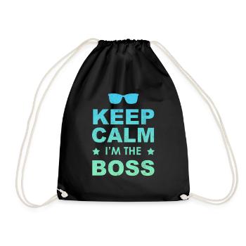 Keep Calm I m The Boss - Turnbeutel - Schwarz - Vorne