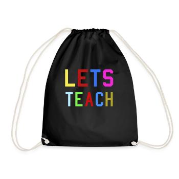 Teacher - Drawstring Bag - black - Front
