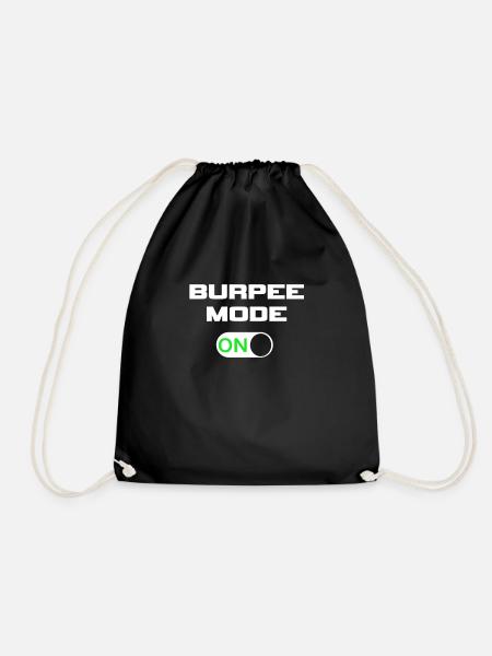 Burpee-Modus EIN - Turnbeutel - Schwarz