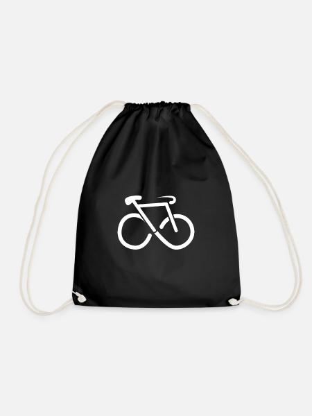 Fahrrad Unendlich Lieben Hobby Urlaub Geschenk - Turnbeutel - Schwarz