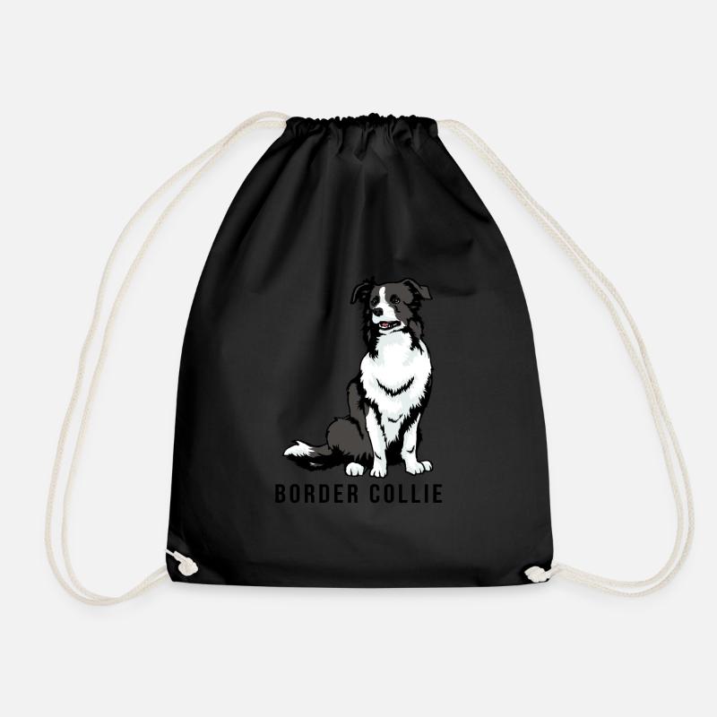 Border Collie - Turnbeutel - Schwarz