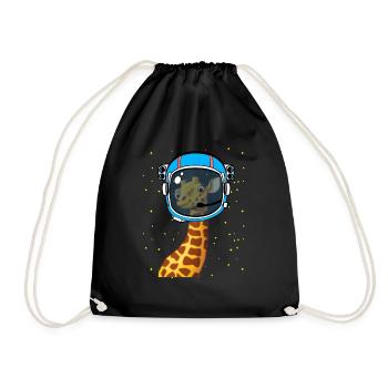 Astronaute Girafe dans l'espace safari - Sac de sport léger - noir - Devant