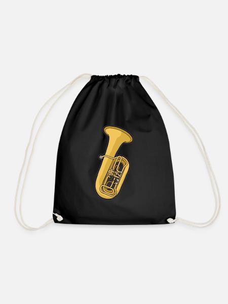 TUBA Tubist Tubistin Horn Waldhorn Blechbläser - Turnbeutel - Schwarz