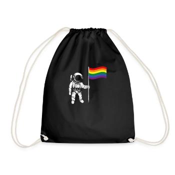 Cadeau LGBTQ de l'astronaute gay gay - Sac de sport léger - noir - Devant