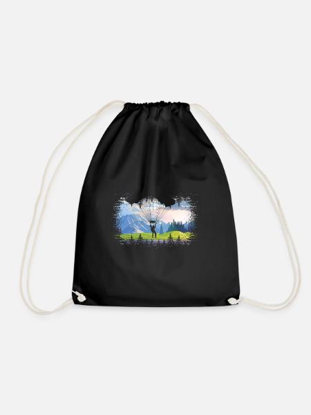 Paragliding Outdoor Sport - Turnbeutel - Schwarz