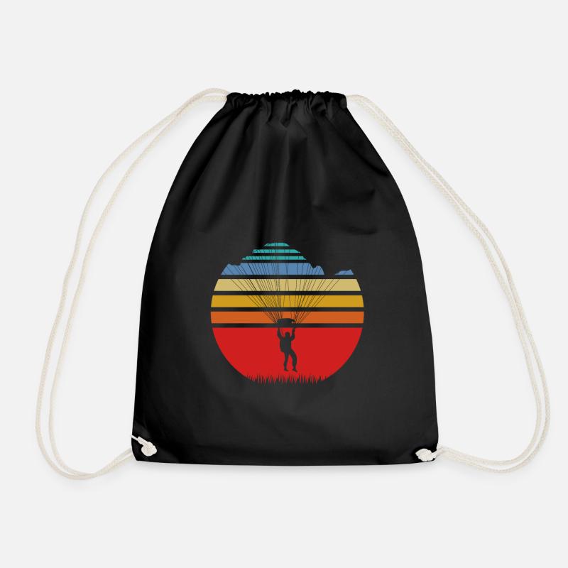 paragliding - Drawstring Bag - black