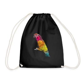 Parrot animal - Drawstring Bag - black - Front