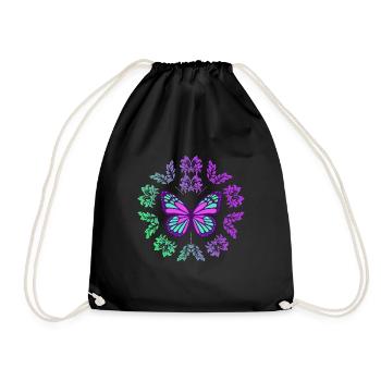 Butterfly Magic Circle - Turnbeutel - Schwarz - Vorne