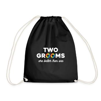 groom - Drawstring Bag - black - Front