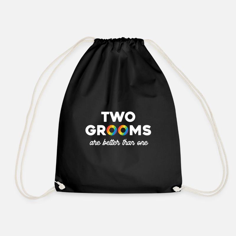 groom - Drawstring Bag - black