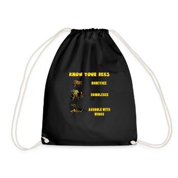 Beekeeping Honey Bee Beekeeper Pollination - Drawstring Bag - black - Front