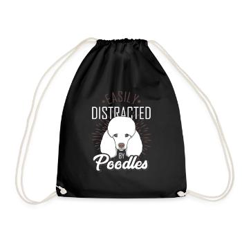 Poodle passion - Drawstring Bag - black - Front