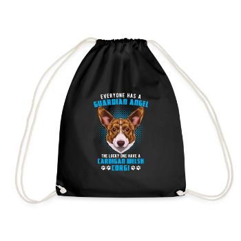 Welsh Corgi Cardigan - Turnbeutel - Schwarz - Vorne