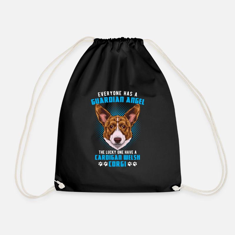 Welsh Corgi Cardigan - Turnbeutel - Schwarz